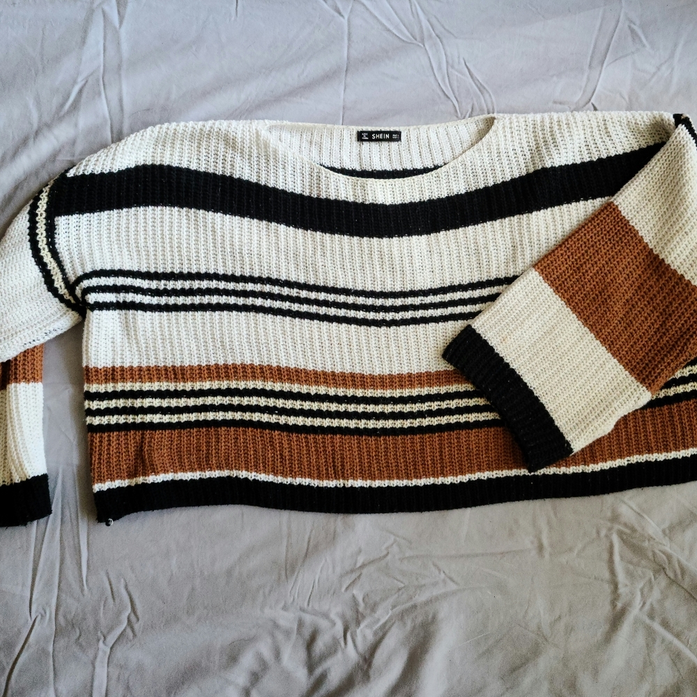 Striped knit sweater
